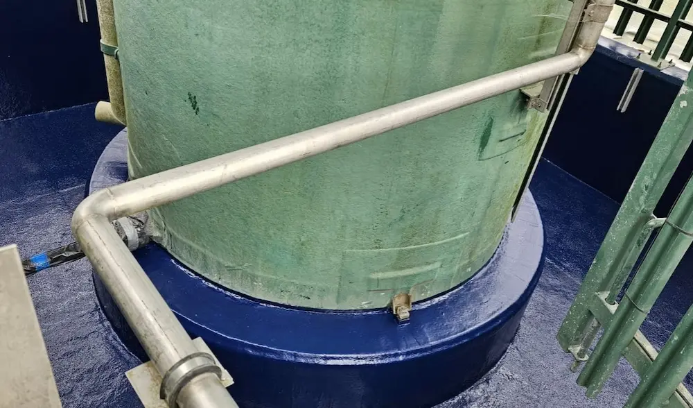 Completed bund lining