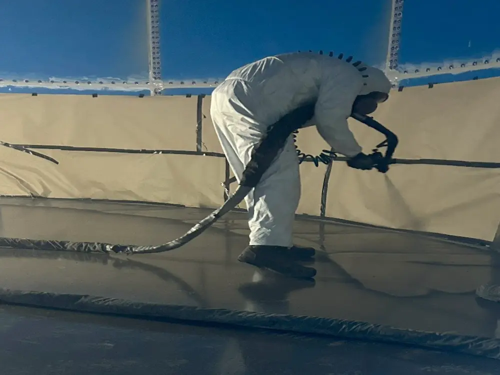 Spray coat application