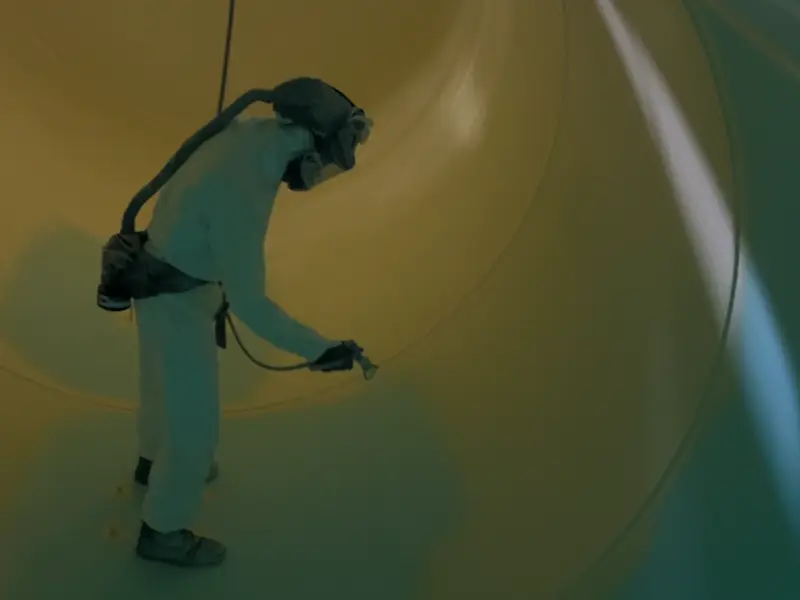 Spraying the 2nd Coat