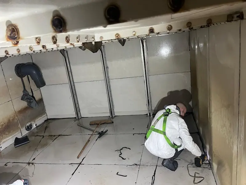 Shaving Failed Mastic