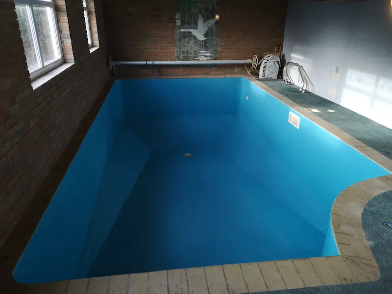 Finished in blue NPG Pool topcoat
