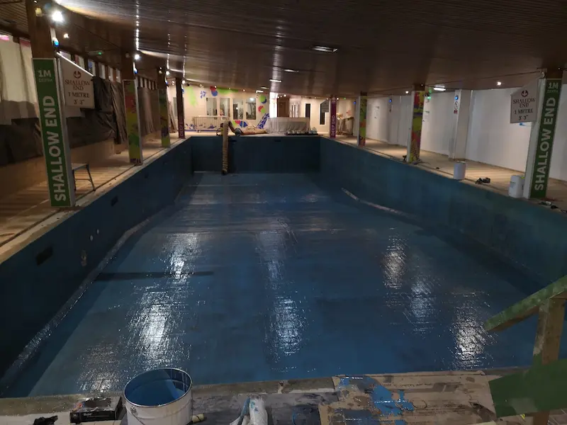 Pigmented Vinyl Ester Resin Coat to seal the laminate
