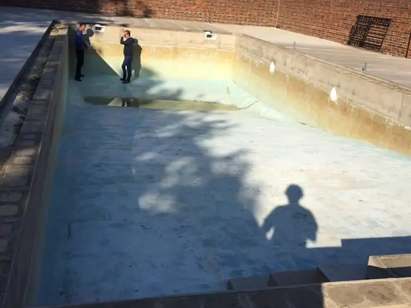 Pool before lining installation