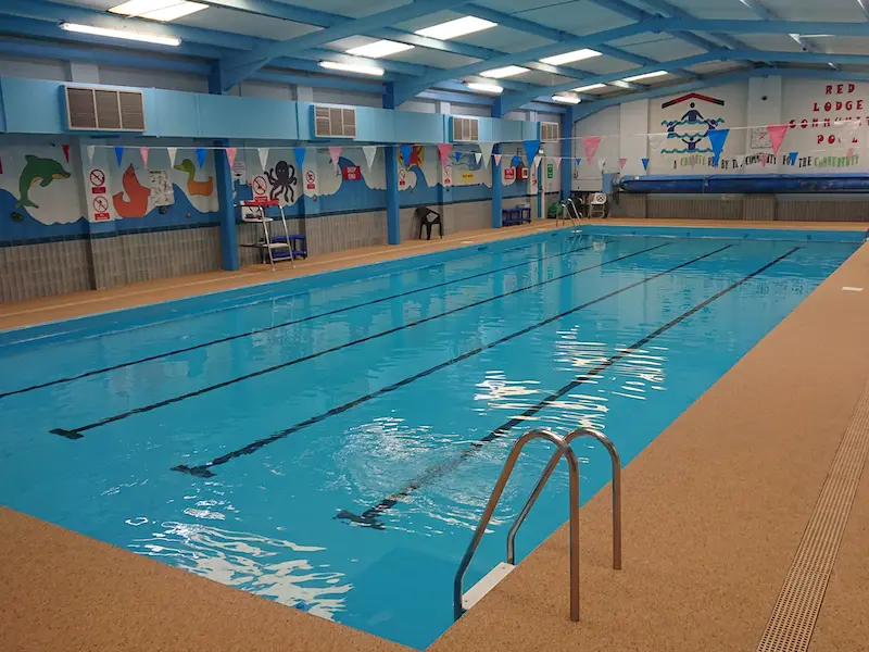 Resin Stone Pool surround complete with GRP Pool Lining ready for a swim!